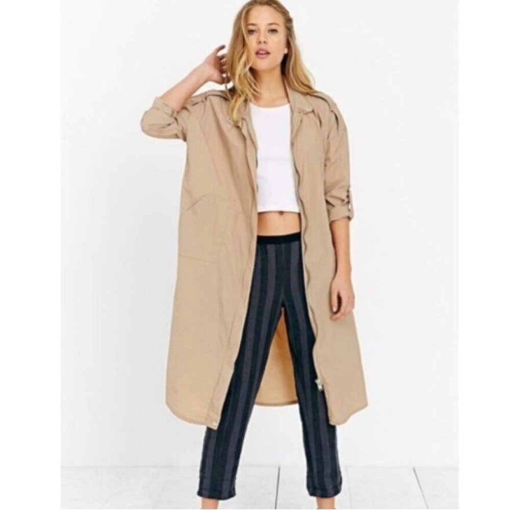 UNIF x Urban Outfitters Tan Thin Trench Coat